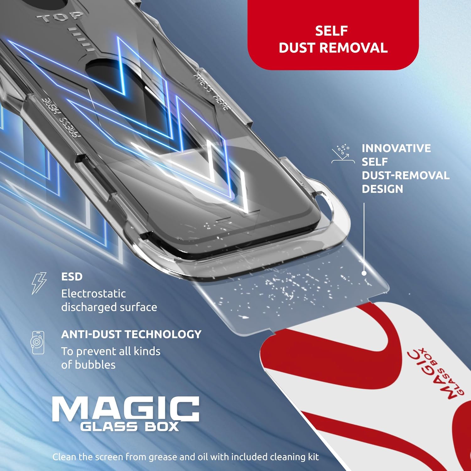 Screen Protector for iPhone 16 Pro – MagicBox Tempered Glass Screen Protector iPhone 16 Pro(2 pcs) with 2 Applicators, 9H Hardness, Oleophobic Coating - Accessories For Iphone 16Pro