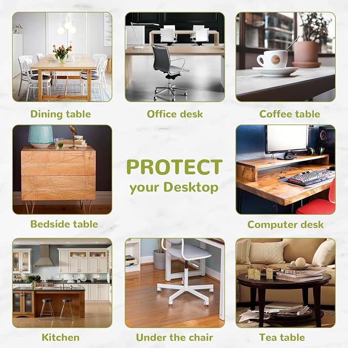 14 x 24 Inch Clear Table Cover Protector, Table Protector, 1.5mm Plastic Table - Image 6