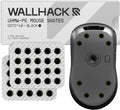 Wallhack UHMW-PE Dot Mouse Skates | Premium Universal Skates for Gaming Mice | Ultra-Smooth Glide on Cloth & Glass Pads | Customize Speed & Control | Durable, Easy to Apply | Black 7mm x 7mm
