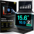 VINTEZ [2 Pack] 15.6 Inch 16:9 Privacy Screen for Computer Monitor and Laptop - Anti Glare Protector Film Blue Light Filter Eye Protection - Computer Screen Privacy Shield