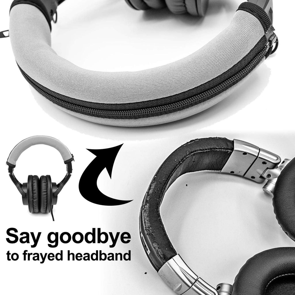 Replacement Headband Cover Compatible ATH M50X M50 M40X M40 M30X M20X Headphones (Silver)
