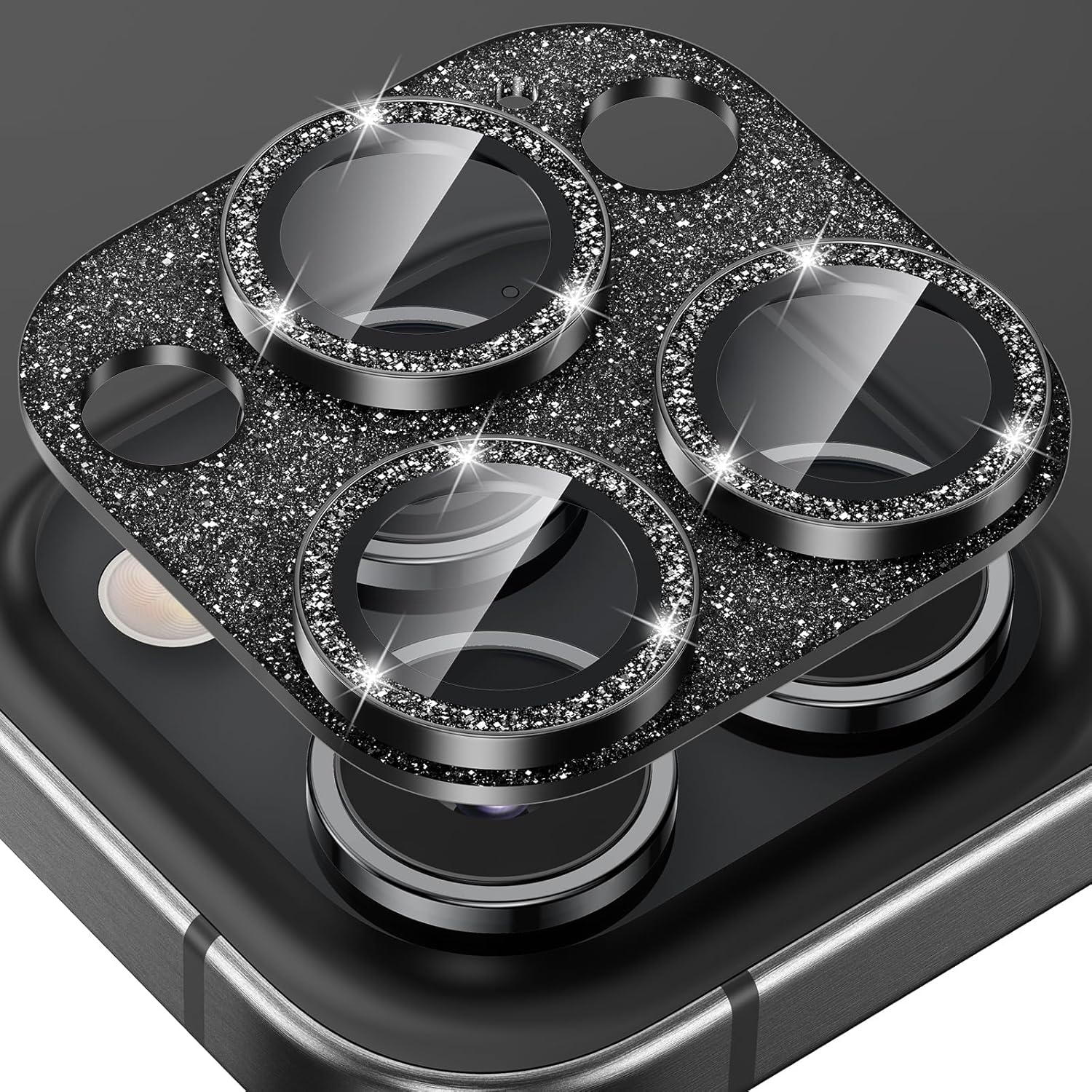 Tensea for iPhone 16 Pro/iPhone 16 Pro Max/iPhone 15 Pro/iPhone 15 Pro Max Camera Lens Protector, Metal Aluminum Alloy Tempered Glass Cover Camera Screen Protector Accessories, Case Friendly