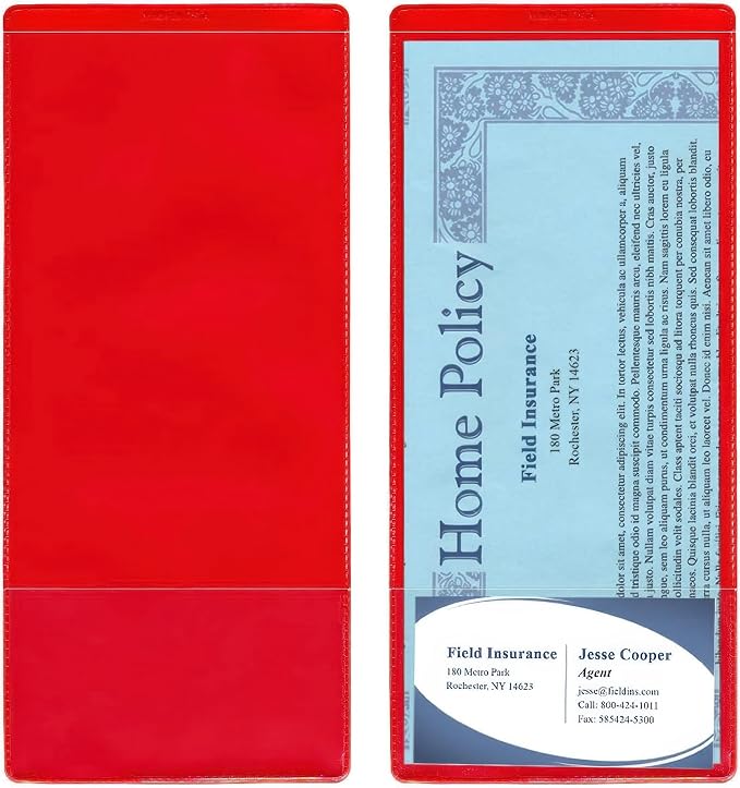 StoreSMART - Red Plastic Policy Holders - 50 Pack - INS30-R-50 by StoreSMART