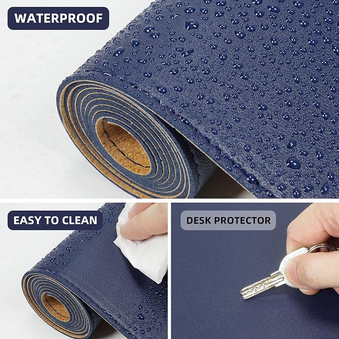 AFIING Leather Desk Pad Protector, Large Desk Mat - Image 5