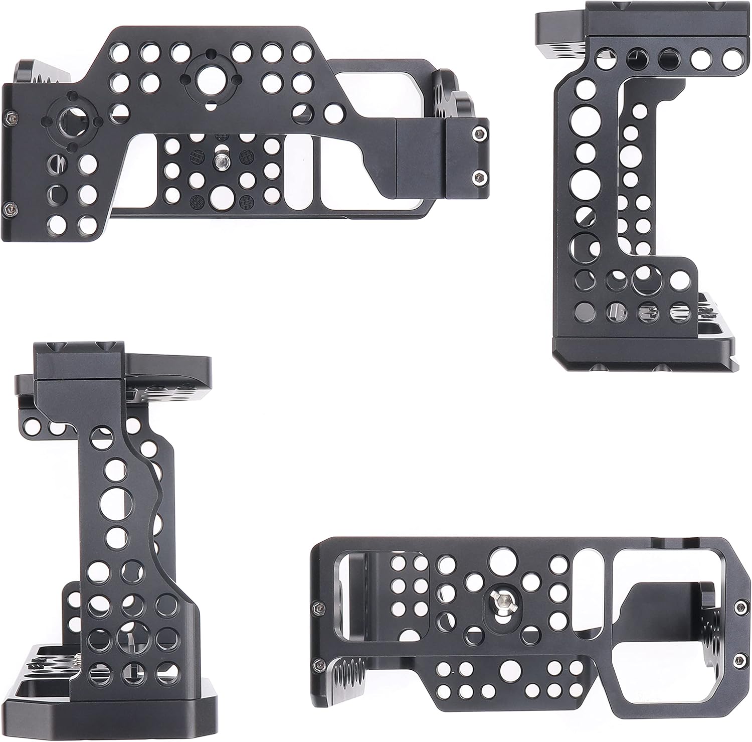 Hersmay A7III Cage with Top Handle, A9 Camera Cage for Sony A7III / A7RIII /A9 /A7II Mirrorless Camera, Multiple 1/4" 3/8" Screw Holes for Vlogging Video Shooting Filmmaking Rig