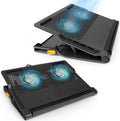 Targus Laptop Cooling Pad for Laptops up to 17-inches, Dual High-Speed Fans Chill Mat + 4-Port USB Hub Laptop Fan Cooling Pad for Work, USB Stand Cooling Pad for Gaming Laptop Cooling Fan (AWE81US)