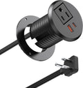 Desktop Power Grommet 2 inch Hole,PD 30W USB C Fast Charging Station,Ultra Thin Flat Plug Power Strip,Recessed Outlet,Slim Outlet Extender for Office,Table Outlets for Home,Office,6ft Cable