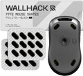 Wallhack PTFE Pill Mouse Skates | Premium Universal Skates for Gaming Mice | Ultra-Smooth Glide on Cloth & Glass Pads | Customize Speed & Control | Fast, Easy to Apply | Black 7mm x 14mm