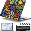 Case for MacBook Pro 13 inch with/Without Touch Bar (2016-2022, M2 A2338 M1 A2289 A2251 A2159 A1989 A1706 A1708), Hard Shell + Keyboard Cover + Dust Plug, Happy Emoji