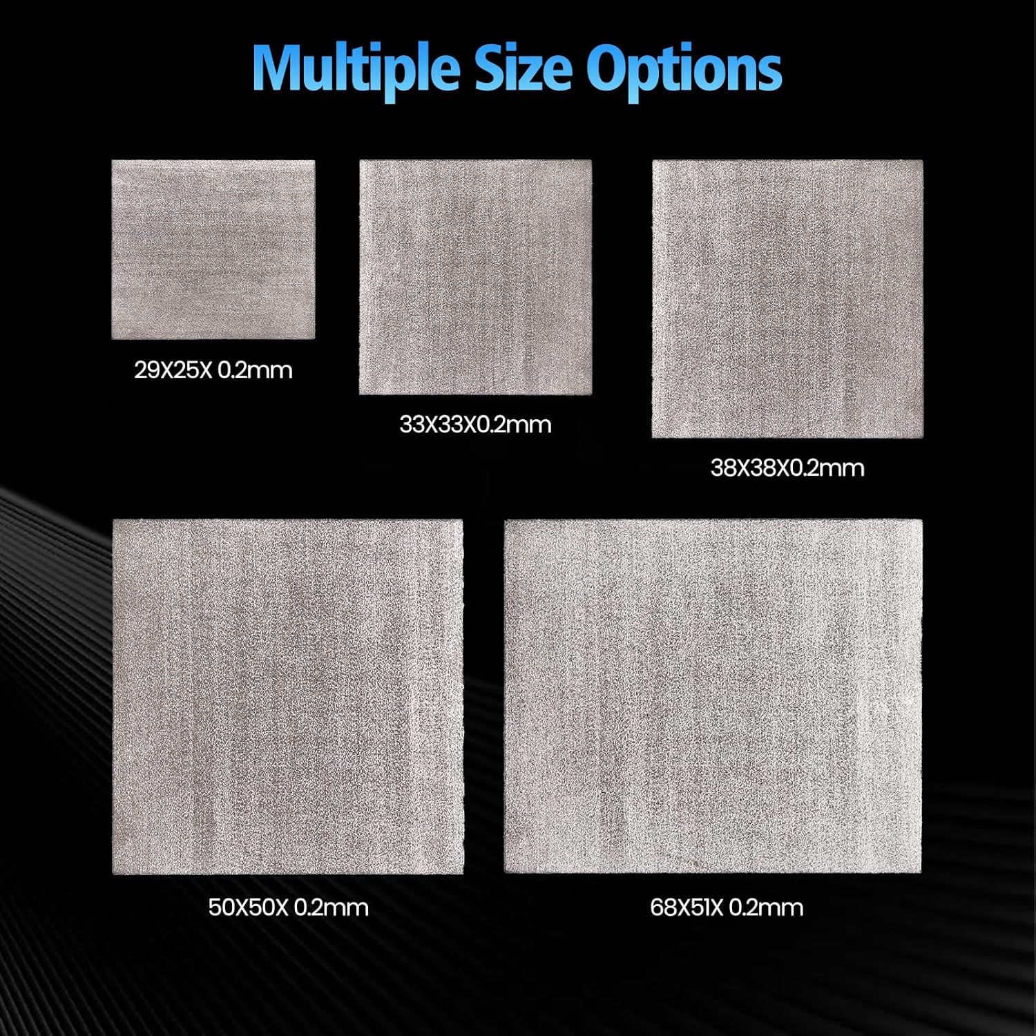 Thermal Pad,33 * 33 * 0.2mm,Graphene Thermal Pads for GPU/CPU/SSD/Electronics - Highly Efficient, Compressible (33 * 33mm)