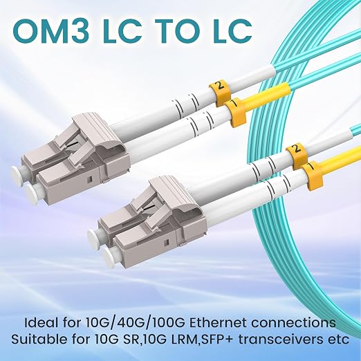SpeedyCables- OM3 LC to LC Fiber Patch Cable 2M/7ft, 10GB/40GB 50/125µm - Image 5