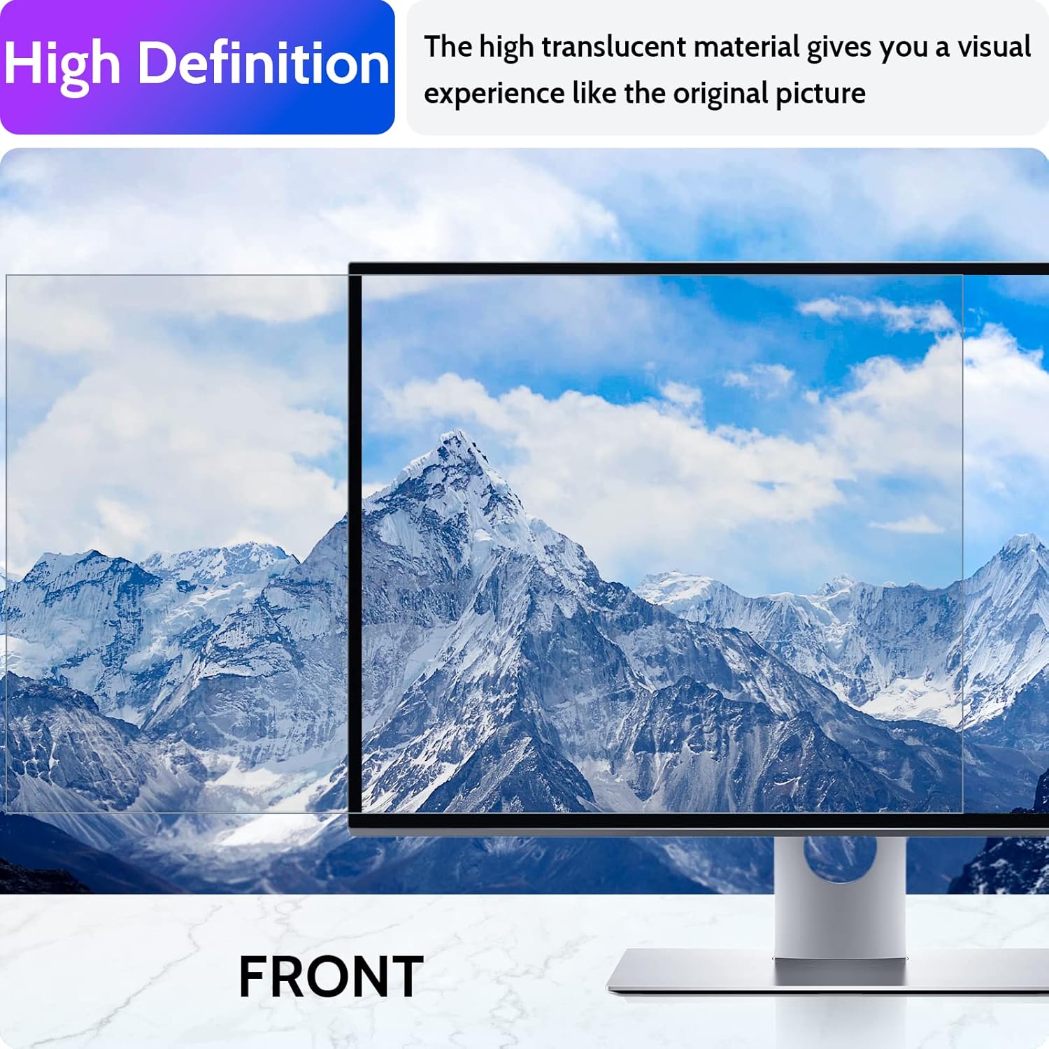 Privacy Screen for Computer Monitor 23.8 Inch 16:9 Aspect Ratio, Anti Blue Light Glare Removable 23.8 in Privacy Screen Filter Protective Film, HD 23.8 Inch Privacy Screen Protector for Monitor