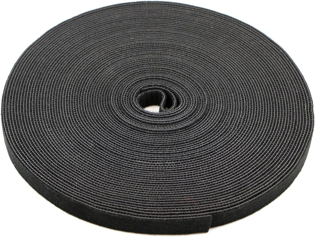 Pasow fastening tape Cable Tie Double Side Nylon Power Wire Management 3/4Inch 1 Roll Hook (25 Yards, Style 1)