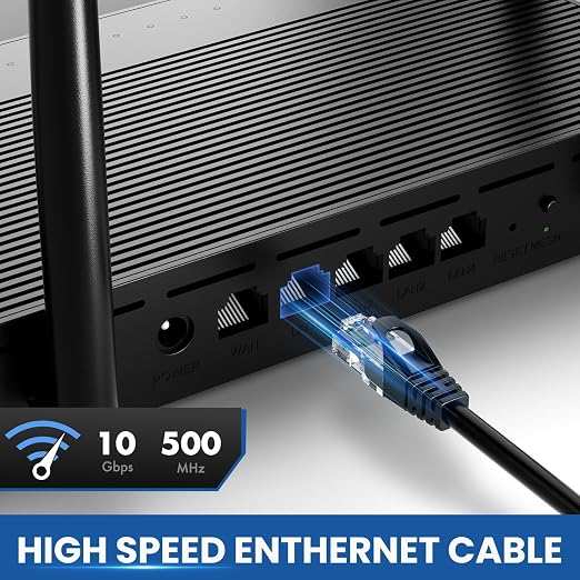 Ultra Clarity Cables Cat6 Ethernet Cable, 8 Feet LAN, utp Cat 6, Network Cord - Image 2
