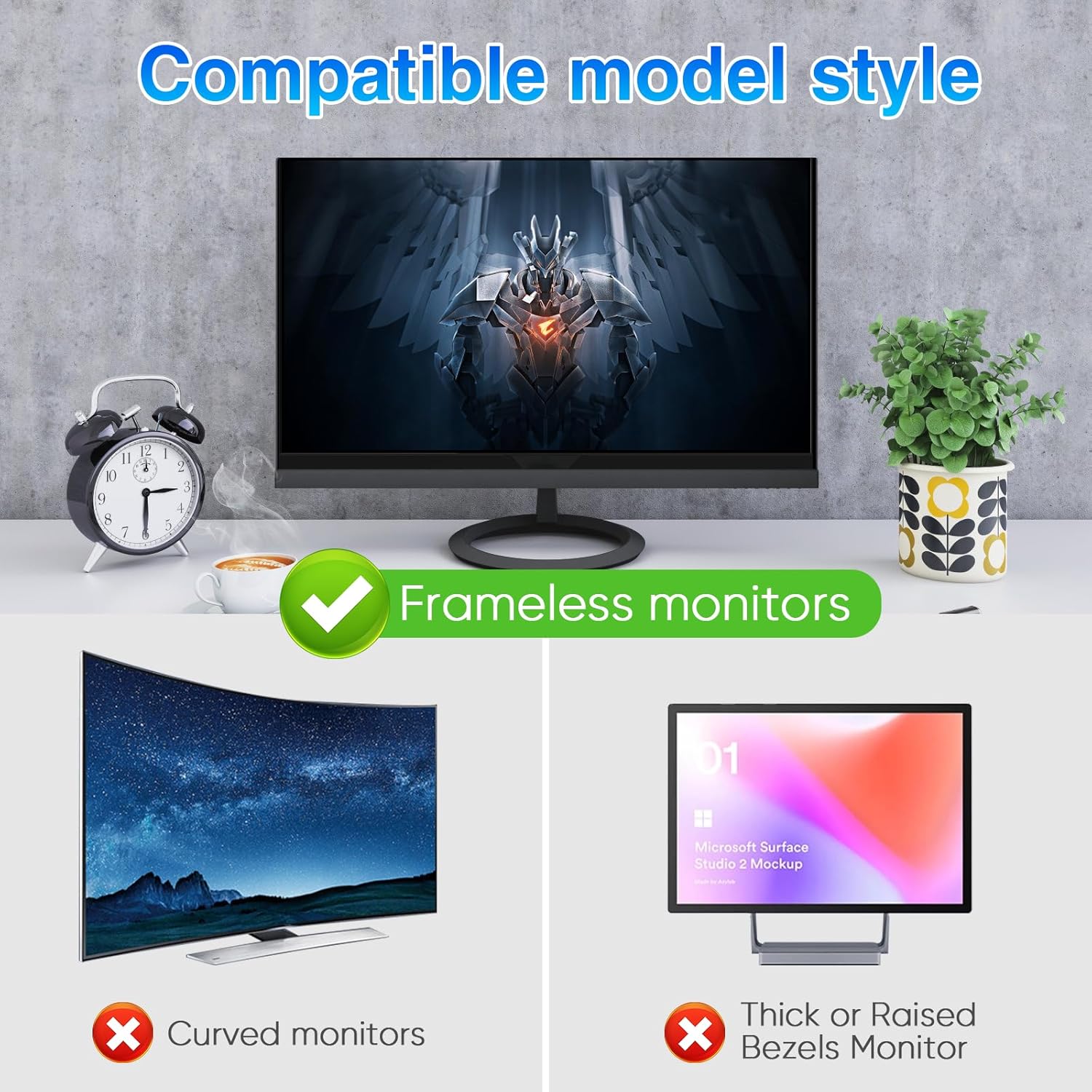 Magnetic Computer Privacy Screen, 27 Inch Removable Hanging Shield for Frameless Monitor 16:9 Widescreen, Anti Blue Light Filter, Anti-Glare Protector