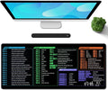 Galdas Gaming Mouse Pad XXL XL Large Long Extended Big Mousepad Non-Slip Rubber Keyboard Desk Pad with Stitched Edges for Laptop Home Office (31.5x11.8x0.08 Inch) … (Shortcut Keys Mac)