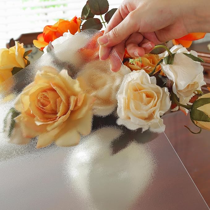 OstepDecor 42 x 66 Inch Frosted Table Cover Protector, 2mm Thick Clear Plastic - Image 8
