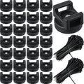 Yookeer 250 Pieces Magnetic Zip Tie Mount Multipurpose Cable Holder Magnets Magnetic Wire Management Bases with Heavy Duty Zip, Mount Nylon Cable Ties in Total (22 mm)
