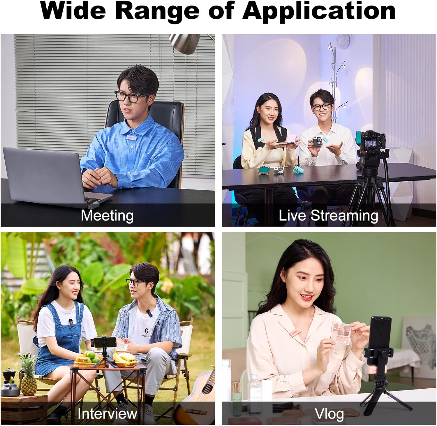 GODOX 【2025 Latest Model Movelink Mini LT Kit Wireless Microphone System, 2.4GHz Lavalier Mic 100m(328ft.) Range with Charging Case for iPhone, Camera, Vlogger, Youtuber, Interviewer