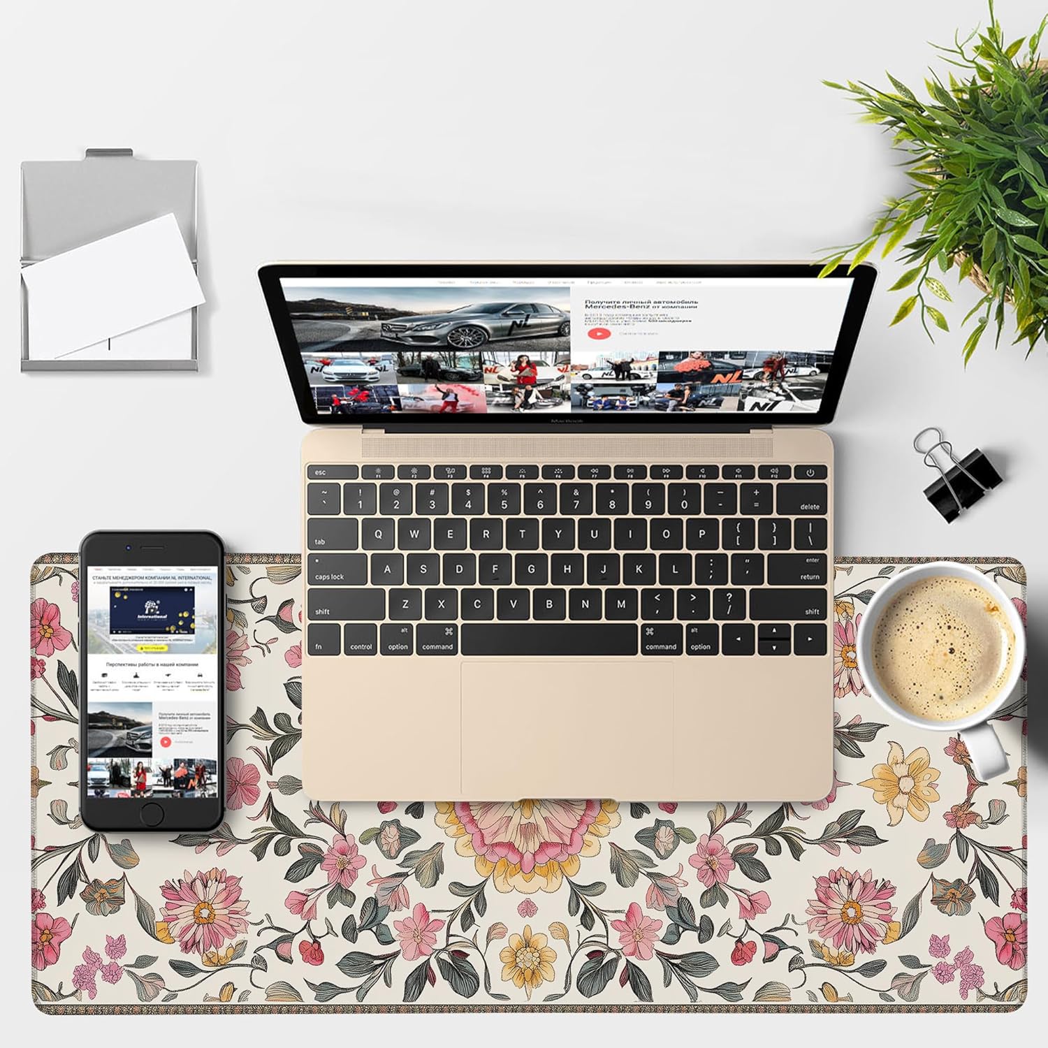 Elegant Carpet Gaming Mouse Pad 3mm Thick Stitched Edge Waterproof Non-Slip Large Computer Keyboard Mouse Mat,Suitable for Office Entertainment Decorative Desk Pad 35.4 x 15.7 Inches
