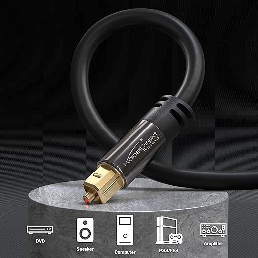 KabelDirekt – Optical Audio Cable – 24ft – Designed in Germany – Digital - Image 2
