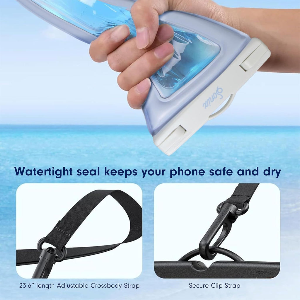 Sonix x Sanrio Waterproof Phone Pouch - Floating Phone Case Dry Bag w/Crossbody Lanyard - Beach Cruise Travel Essentials - Compatible w/All Devices, Touchscreen Friendly | Hello Kitty Latte Bears