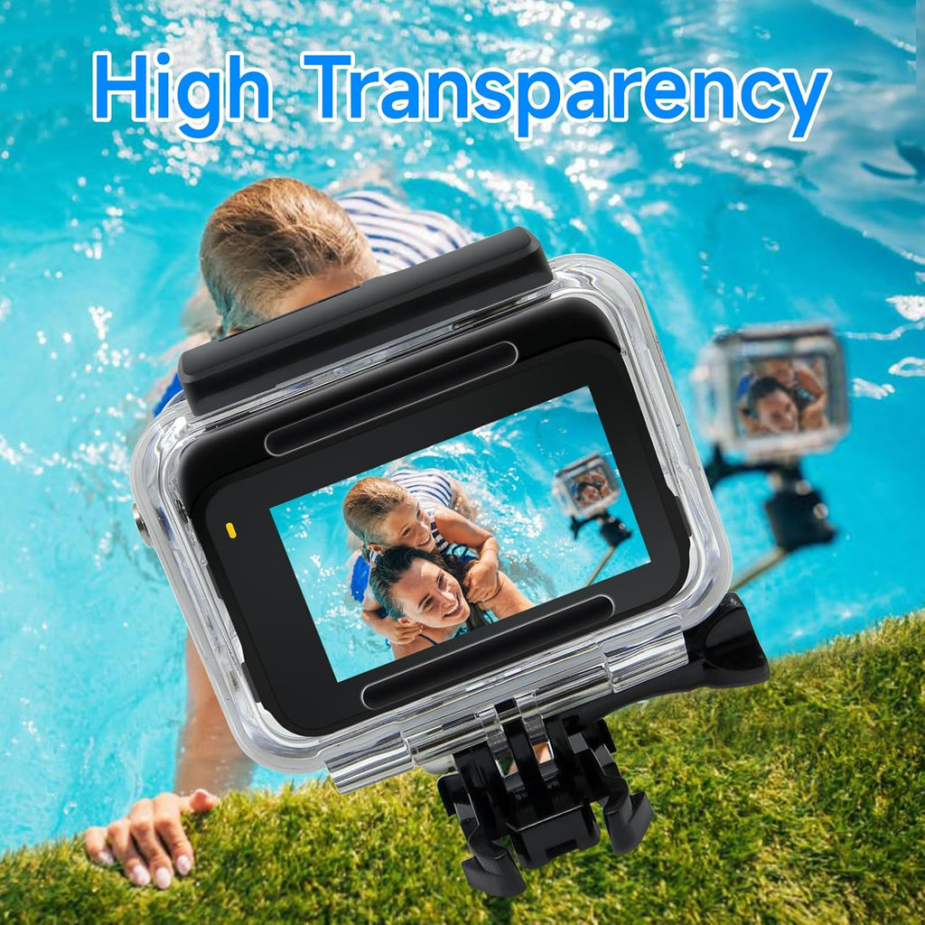 SHOOT Waterproof Housing Case for Insta 360 Ace Pro Diving Protective Underwater Shell with Quick Release Bracket & Thumbscrew Accessories