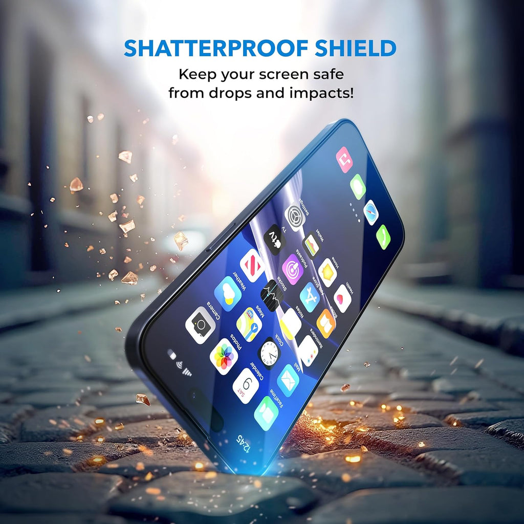 Deppa |2 Pack| Anti-Blue Light Screen Protector for iPhone 14 Plus/13 Pro Max (6.7') | Scratch Resistant Tempered Glass | 3D Edge to Edge Coverage | Easy Installation Kit | Eye Safeguard TÜV Certified