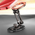 Smolink Tesla Phone Mount, All Metal Strong Magnet Magnetic Phone Holder for Car Dashborad and Tesla Model 3/Y/S/X, Foldable Hidden for MagSafe Car Mount Fit for iPhone All Phones, Red