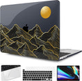 TWOLSKOO Compatible with MacBook Pro 13 inch Case 2023-2016 A2338 M2/M1 A2251 A2289 A2159 A1989 A1706, Plastic Hard Shell Cover & Keyboard Skin & Screen Protector - Golden Mountain