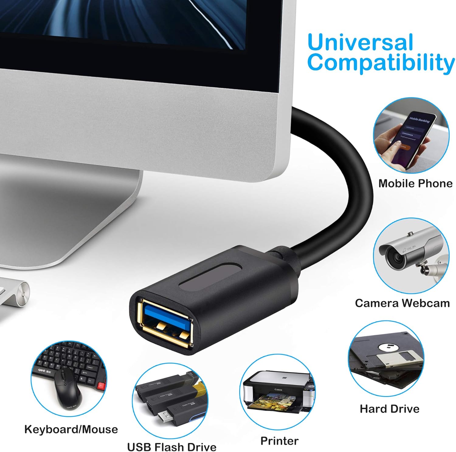 Tan QY USB 3.0 Extension Cable 6Ft, USB 3.0 High Speed Extender Cord Type A Male to A Female for PlayStation, Xbox, USB Flash Drive, Hard Drive, Card Reader,Scanner,Printer,Keyboard(6Ft/1.8M)