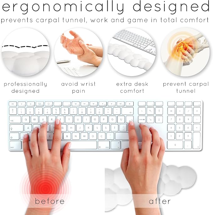 Pink Cloud Keyboard Wrist Rest – Create-ables Qloud Pink Wrist Rest - Image 8