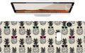 Pop Art Pineapple Gaming Mouse Pad, Large Office Desk Mat, Anti-Slip Rubber Base Mousepad for Computer Laptop Keyboard, Smooth Desk Pad for Home Office Gamer Work Accessories 31.5" x 11.8"