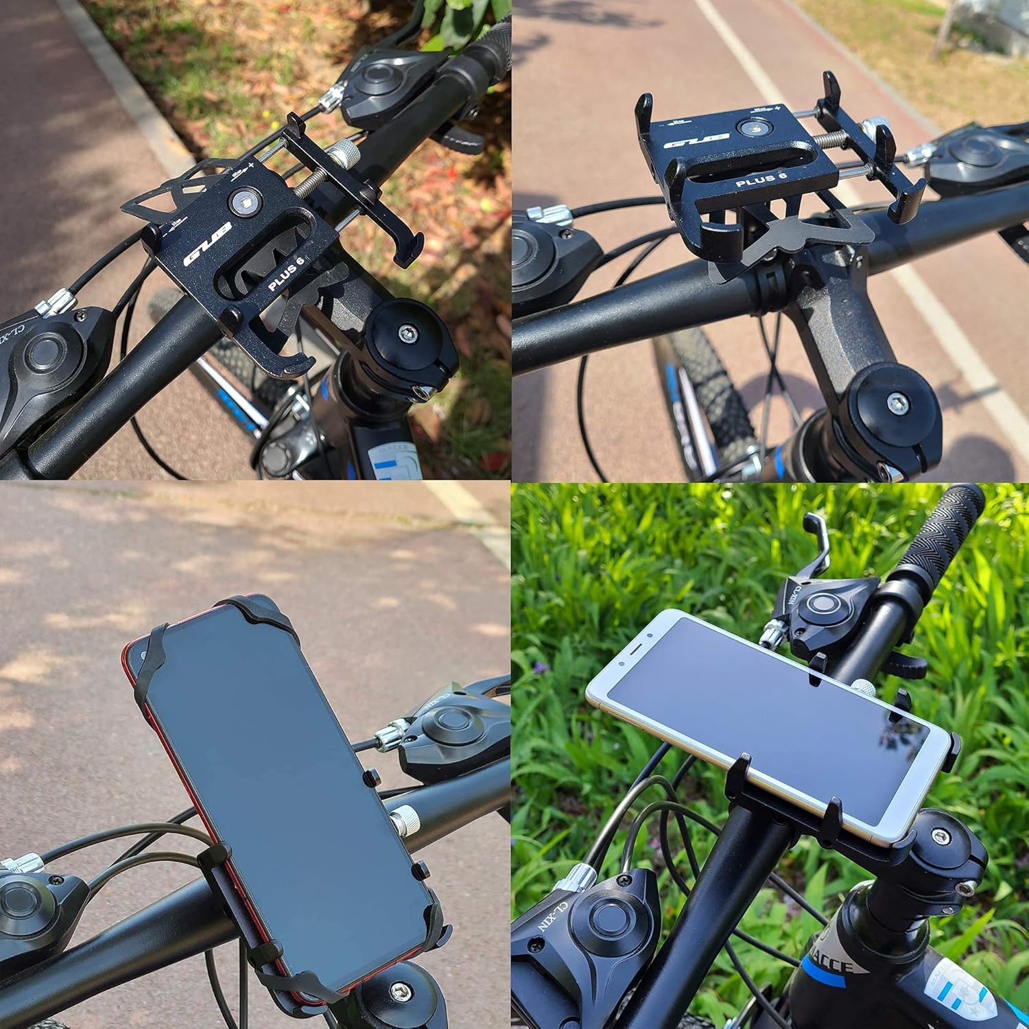 GUB Bike Phone Mount Holder, Aluminum Motorcycle Phone Holder Mount 360° Rotation for iPhone 13 14 15 Pro max 16 Pro, Samsung S24 S23 S22 S21 Note20/10 4.7-6.8" – Upgraded