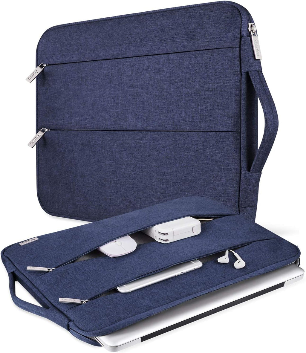 Voova Laptop Sleeve Carrying Case 14 15 Inch Compatible with MacBook Air 15 M2/M3/M4 2022-2025, MacBook Pro 15, Hp Chromebook 14, Waterproof Slim Computer Cover Bag,Blue