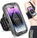 Phone Holder for Running, Armband for iPhone 16 15 14 13 Pro Max 12 11 Plus X Samsung Android Up to 6.9'', Universal Arm Bands Bag with Key Card Pocket for Exercise Walking Workout Fitness