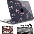 May Chen for MacBook Air 13.6 inch Case A3240 M4 A3113 M3 A2681 M2 with Retina Dispaly, 2025 2024 2023 2022 Release, Plastic Hard Shell Case with Screen Protector & Keyboard Cover, Crystal Black Bow