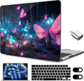 MEEgoodo for M4/M3/M2 MacBook Air 15.3 inch Case 2025 2024 2023, Case Fit Model (A3241/A3114/A2941) for MacBook Air 15 inch, Laptop Hard Shell with Keyboard Cover, Fantasy Forest