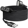 Itramax USB On Off Switch Cable 3.3FT,Inline USB Power Switch USBA Male to Female Extension Cord with Switch Upgraded Toggle Cable for PC,TV,Carplay,LED Strip,Desk Lamp,Fan,Light