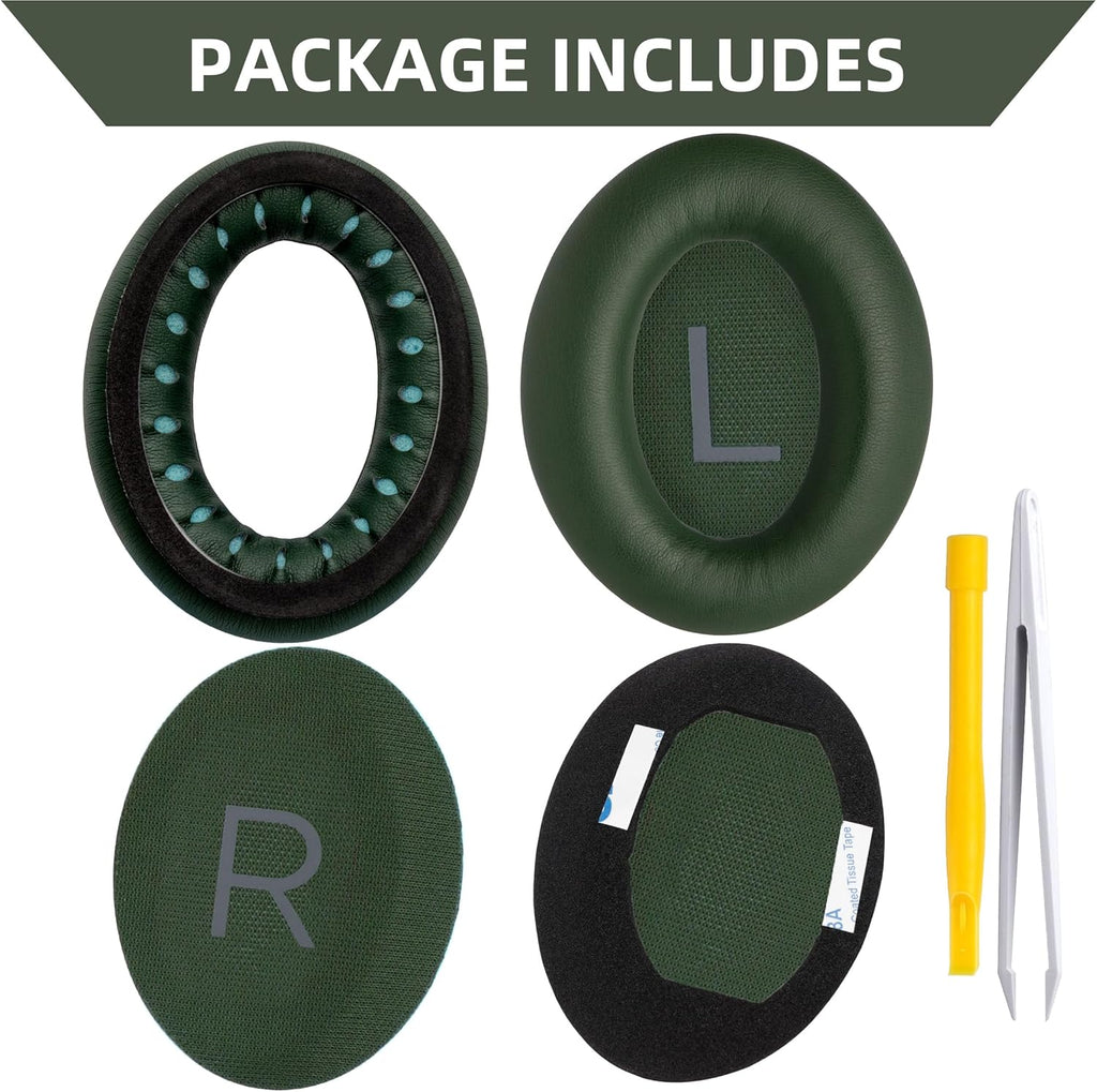 Replacement Ear Pads for Bose QuietComfort 45 (QC45)/QuietComfort SE (QC SE)/New QuietComfort Wireless Over Ear Headphones, Earpads Cushions with Softer Leather and Thicker Memory Foam