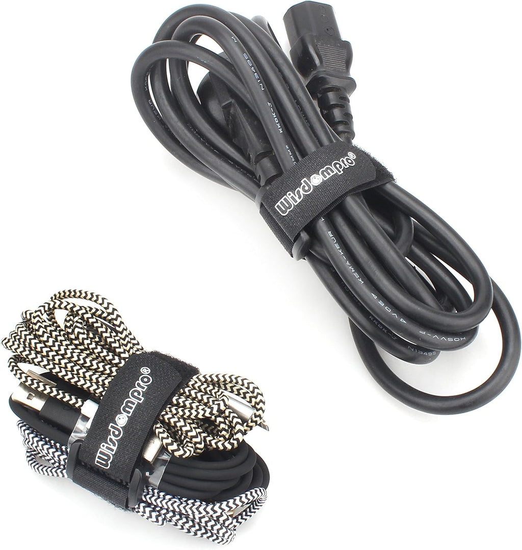 12 Pack 1 x 12 Inches Hook and Loop Reusable Fastening Cable Tie Down Straps by Wisdompro - Reusable, Durable Functional Ties to Keep Your Home, Office, Workspace from Tangled Messes of Cords