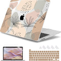 May Chen Compatible with MacBook Pro 13 inch Case 2022 2021 2020 Release Models A2338 M2 M1 A2251 A2289, Hard Hard Shell Case with Keyboard Cover for MacBook Pro 13 inch, Flowers and Leaves