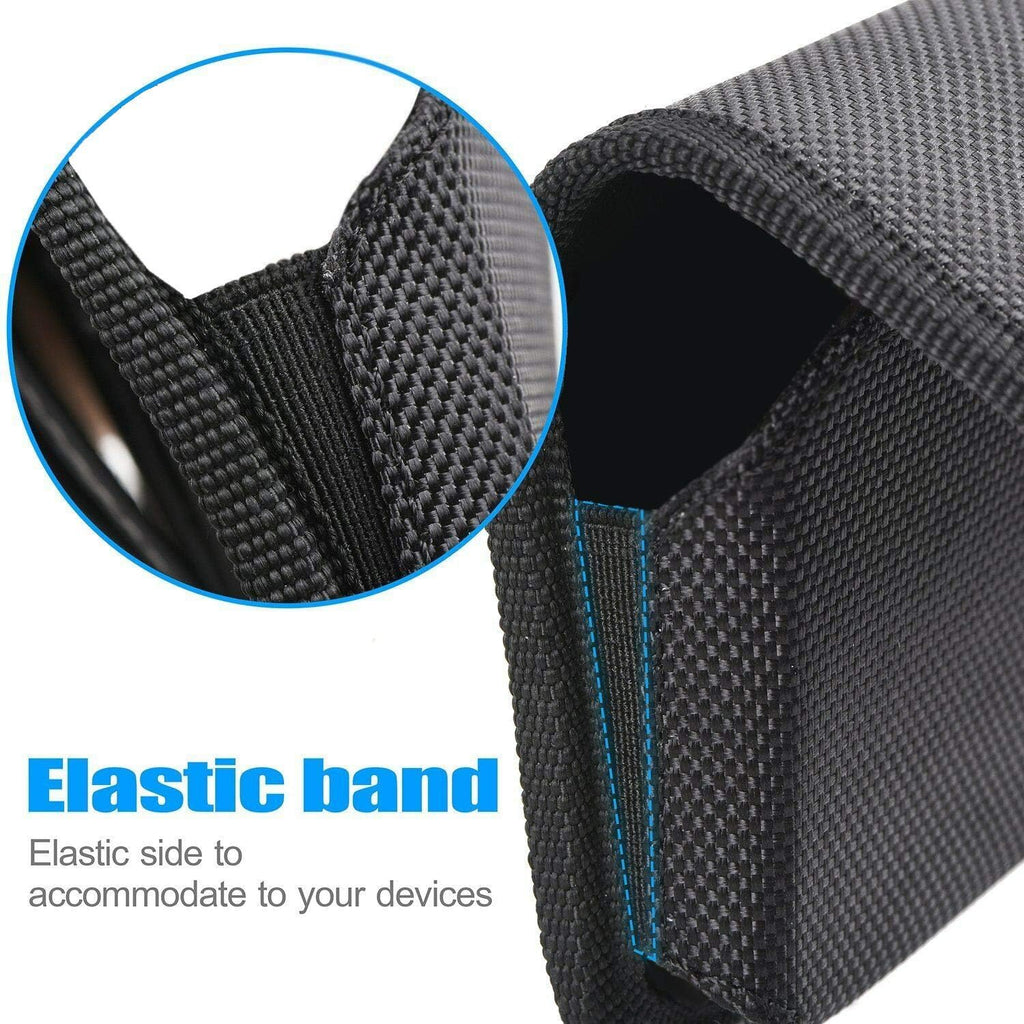 AH Military Grade Horizontal Cell Phone Pouch Clip Cell Phone Holder for Belt Loop for iPhone 13 Max 12 Pro Max 14 Max 14 Max Plus, S20 Plus Nylon Phone Carrier Holster Fits Cell Phone (Large)