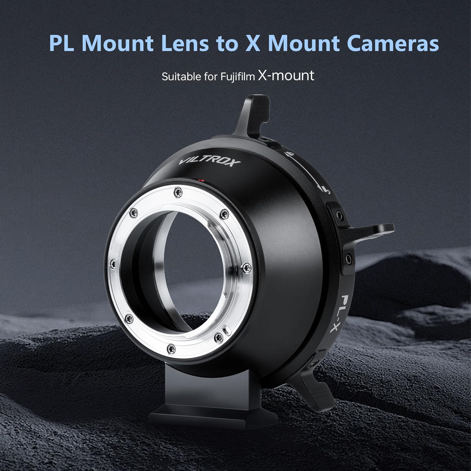 VILTROX PL-X Lens Adapter, Lens Converter Ring Camera Lens Mount Adapter Ring Compatible with PL Lens to Fuji X-Mount Cameras X-Pro1/X-Pro2/X-E1/X-E2/X-E2s/X-E3/X-H1/X-T1/X-T2/X-T3