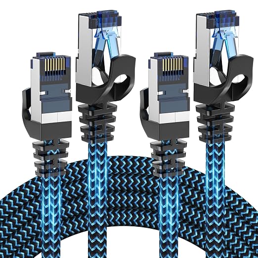 Cat8 Ethernet Cable 10 ft 2 Pack, High Speed 40Gbps 2000MHz, Compatible by CABNEER