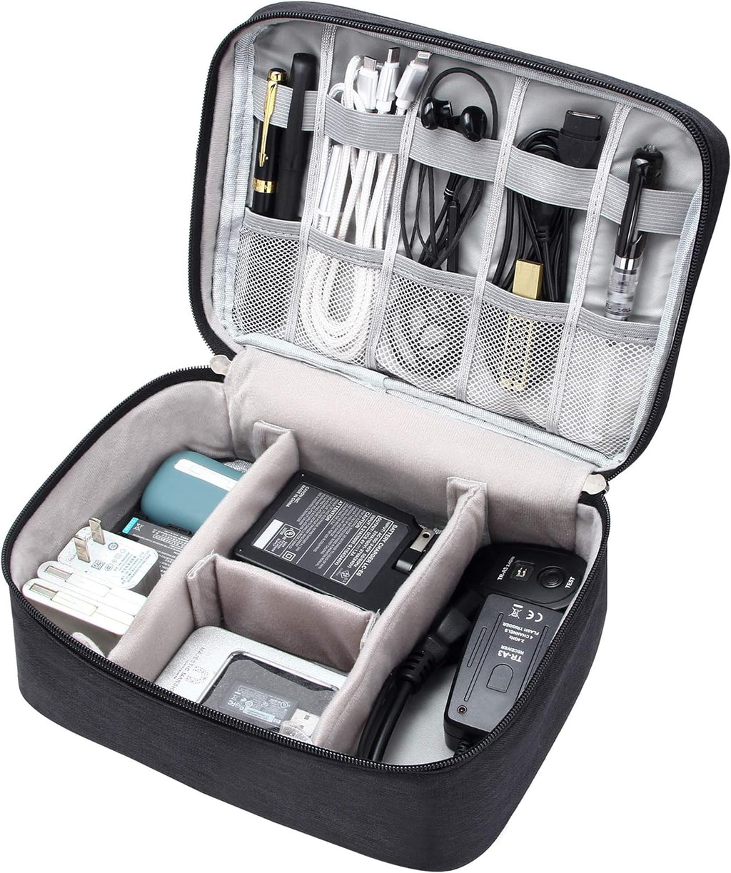 VOCUS Electronics Organizer Travel Cable Organizer Bag for Electronics Accessories, Portable Tech Carring Large Storage Case for Charger, Cord, Power Bank, Hardware