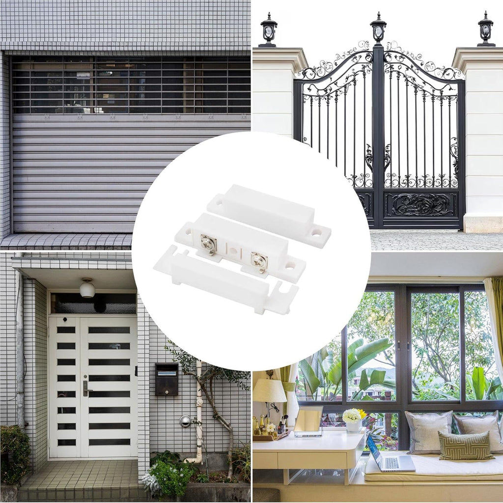 5Pcs Magnetic Reed Switch Wired Surface Mount Normally Open NO Contact Sensor Alarm Magnetic Door Switch with 2 Wires, PVC, MC-31