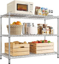 3- Shelf Metal Shelving Unit 35.6Wx14Dx36H, Adjustable Storage Shelves Heavy by Durayloly