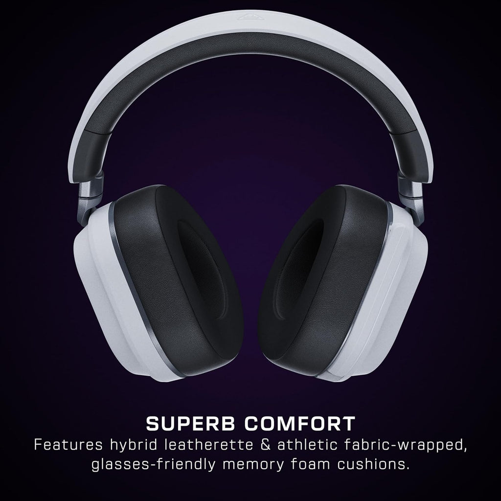 Turtle Beach Stealth 700 Gen 3 Wireless Multiplatform Amplified Gaming Headset for PS5, PS4, PC, Mobile – 60mm Drivers, AI Noise-Cancelling Mic, Bluetooth, 80-Hr Battery, Dual Transmitters – White
