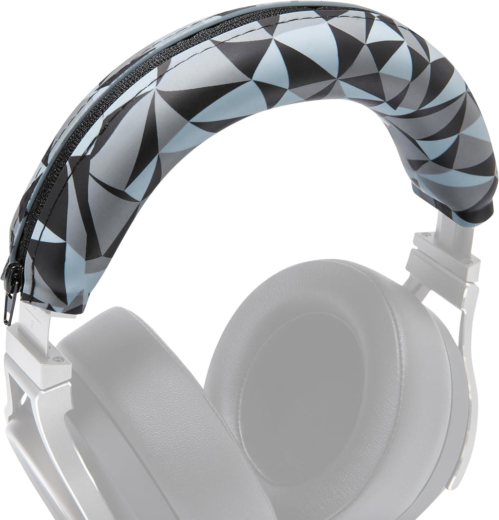 WC BandZ Virtuoso V2 - Silicone Headband Cover for Corsair Virtuoso Headphones by Wicked Cushions | Machine Washable, No More Flaking Leather | for Virtuoso Wireless, XT, and SE | Geo Grey